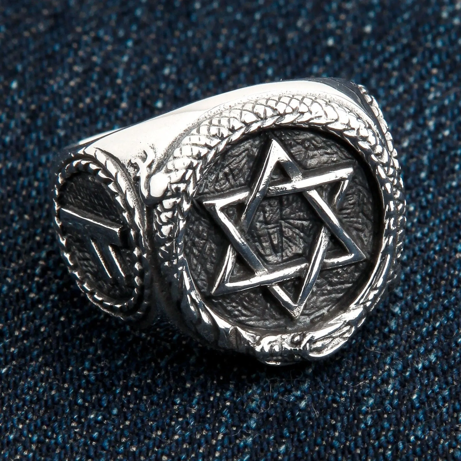 Star of David Sterling Silver Jewish Signet Ring