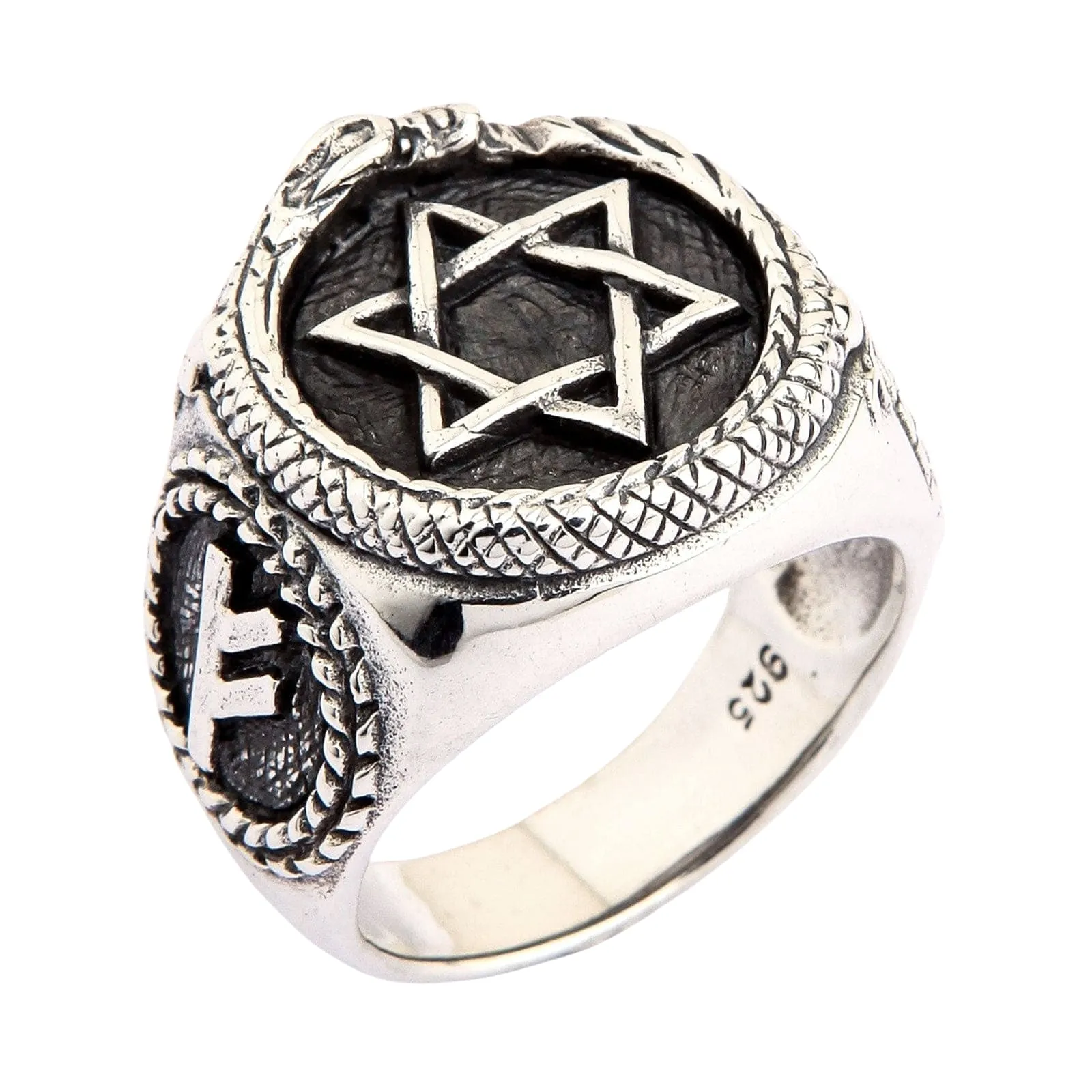 Star of David Sterling Silver Jewish Signet Ring