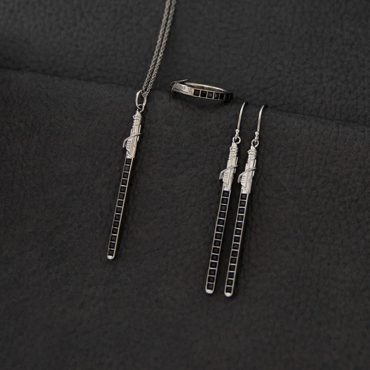 Star Wars X RockLove Darksaber Crystal Lightsaber Ring