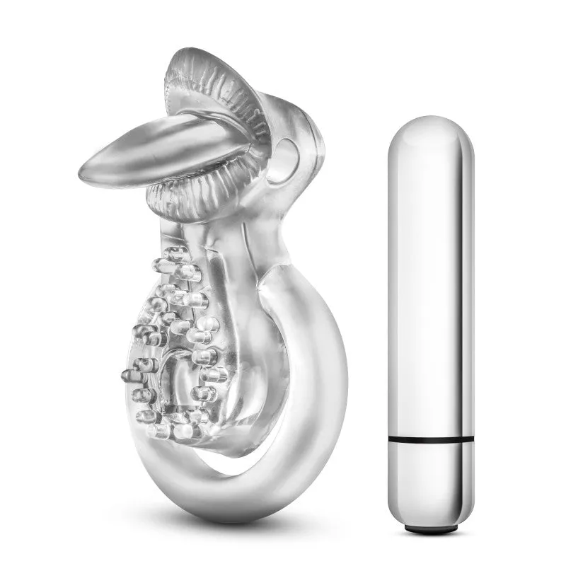 Stay Hard 10-Function Vibrating Tongue & Ring Ball Ring
