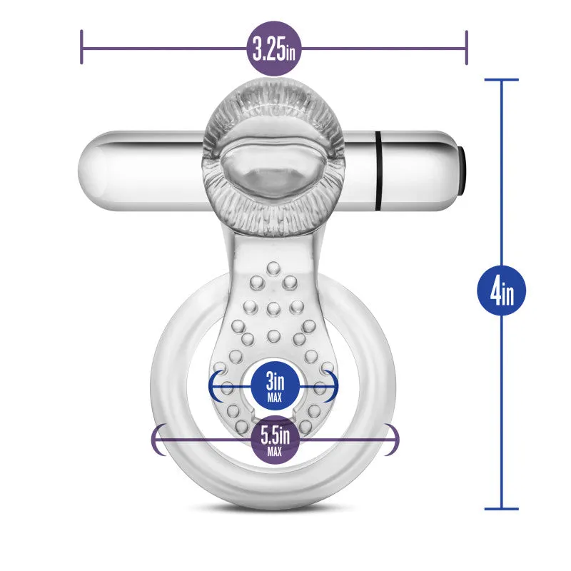 Stay Hard 10-Function Vibrating Tongue & Ring Ball Ring