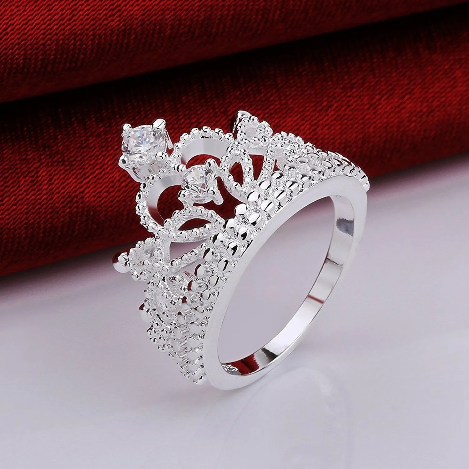 Studded Princess Tiara Ring