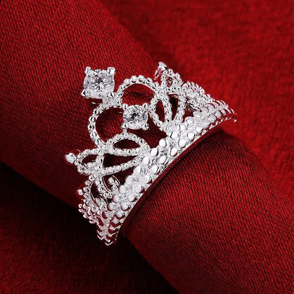 Studded Princess Tiara Ring