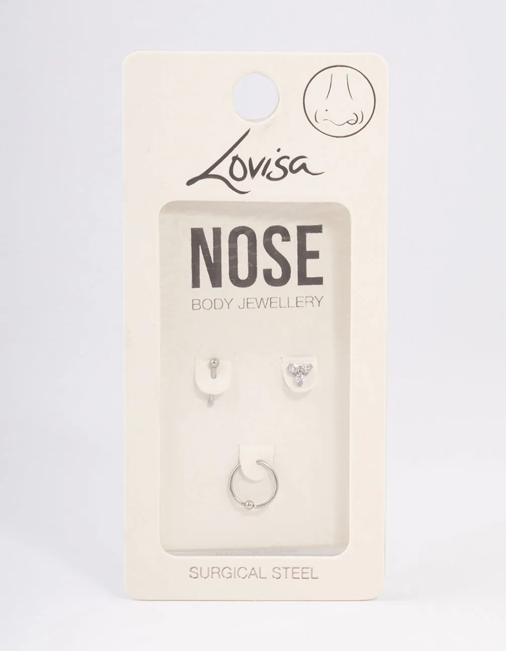 Surgical Steel Cubic Zirconia Flower Nose Ring Pack
