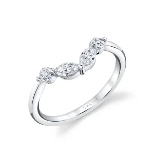 Sylvie Diamond Curved Wedding Band