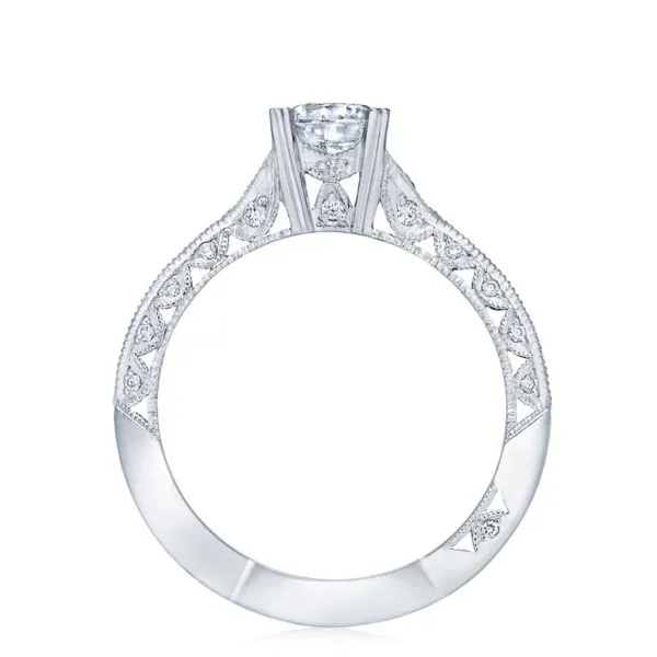 Tacori Petite Criss-Cross Channel-Set & Pave Diamond Engagement Ring
