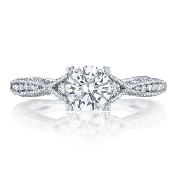 Tacori Petite Criss-Cross Channel-Set & Pave Diamond Engagement Ring