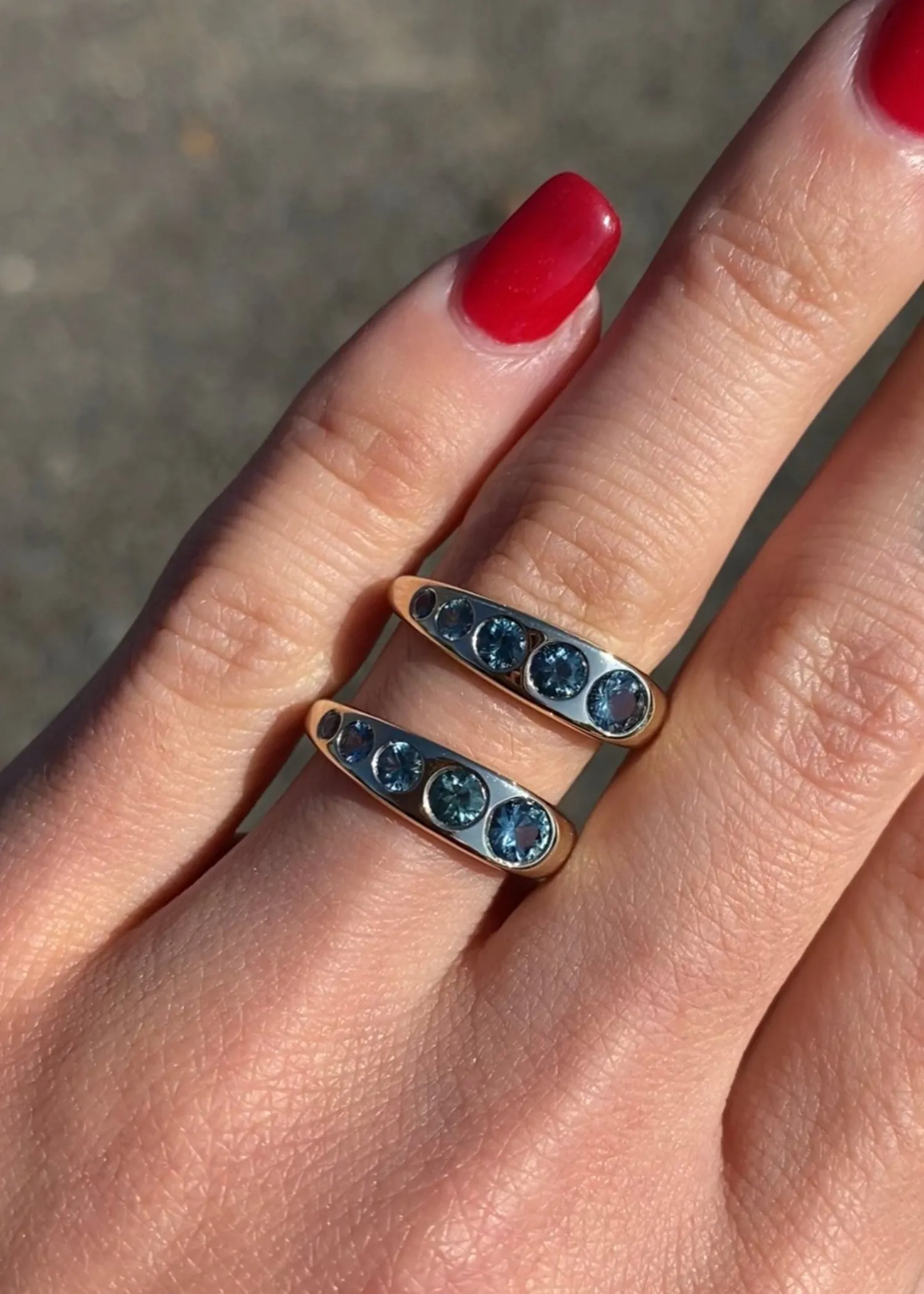 Teal Sapphire Lila Suprima Ring