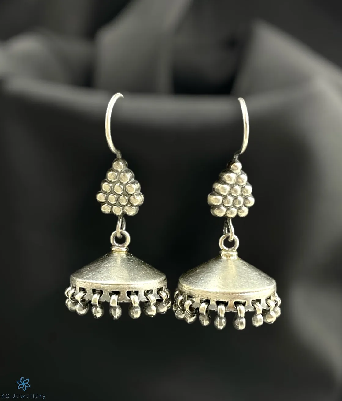 The Iravat  Silver Jhumkas