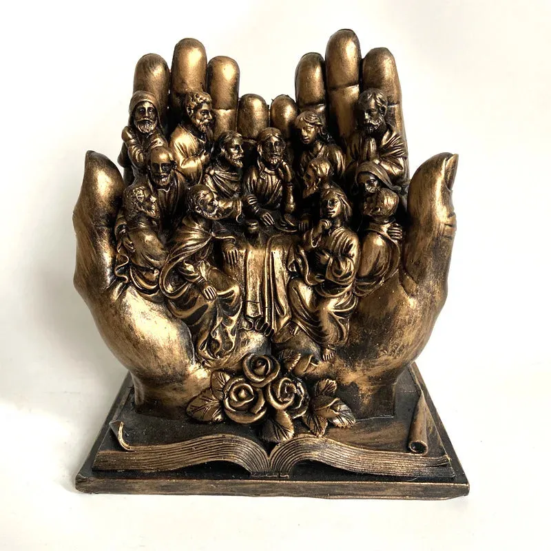 The Last Supper Home Decor Resin Figure Religious Statue Crafts Jesus Ornament Christian Church Utensils