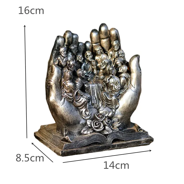 The Last Supper Home Decor Resin Figure Religious Statue Crafts Jesus Ornament Christian Church Utensils