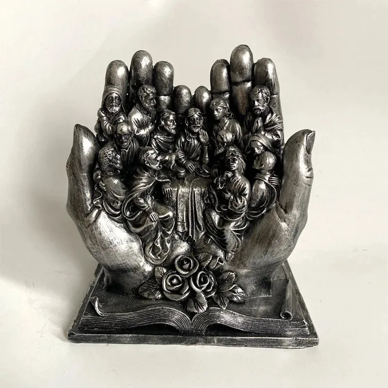 The Last Supper Home Decor Resin Figure Religious Statue Crafts Jesus Ornament Christian Church Utensils