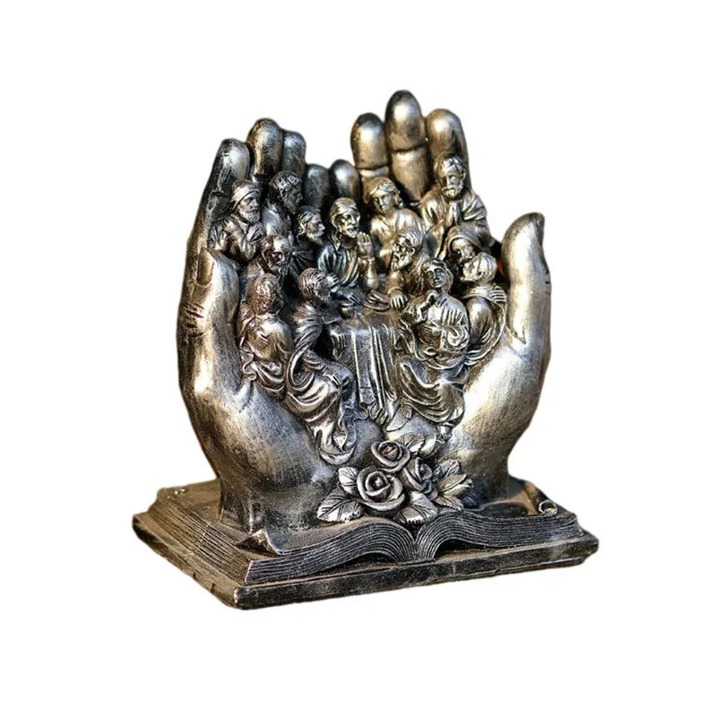 The Last Supper Home Decor Resin Figure Religious Statue Crafts Jesus Ornament Christian Church Utensils