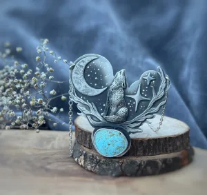 The Wolf & Moon Necklace