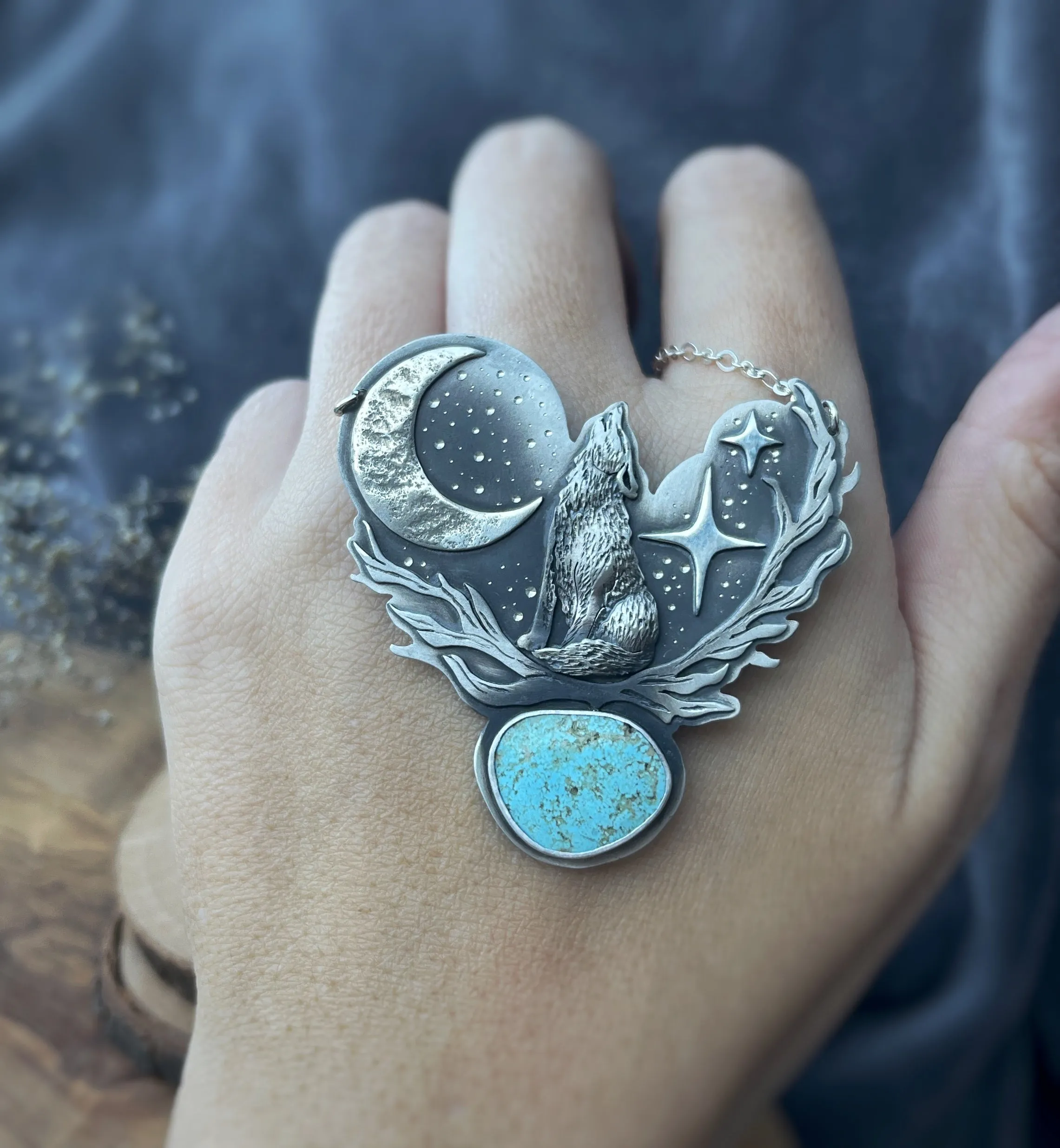 The Wolf & Moon Necklace