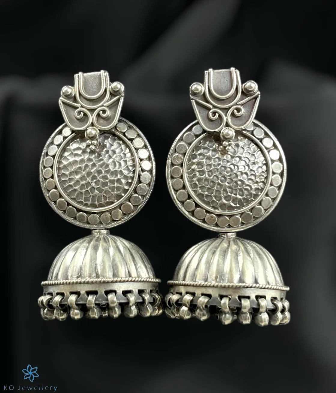 The Yoshitha Silver Jhumkas