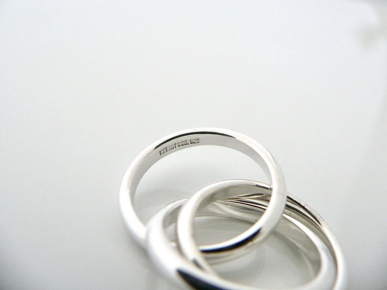 Tiffany & Co Triple Rolling Stacking Ring Band Sz 5.5 Rare Love Gift