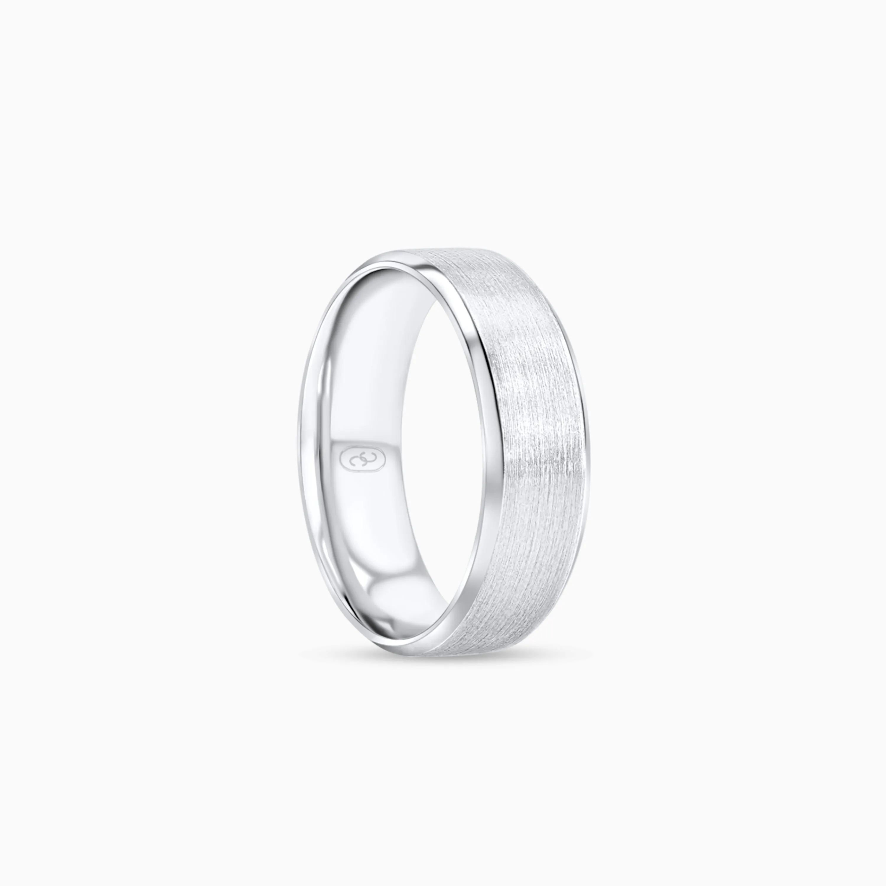 Titan Brushed Finish Men's Ring 6.5MM in 18K Solid Gold or Platinum size 9
