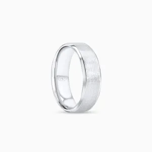 Titan Brushed Finish Men's Ring 6.5MM in 18K Solid Gold or Platinum size 9