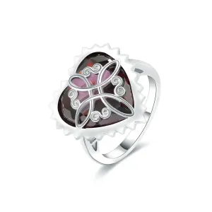 Toñita‘s Ring 925 Sterling Sivler Artificial Purple CZ Diamond Rosary Ring, Designer: Toñita 2024 collection