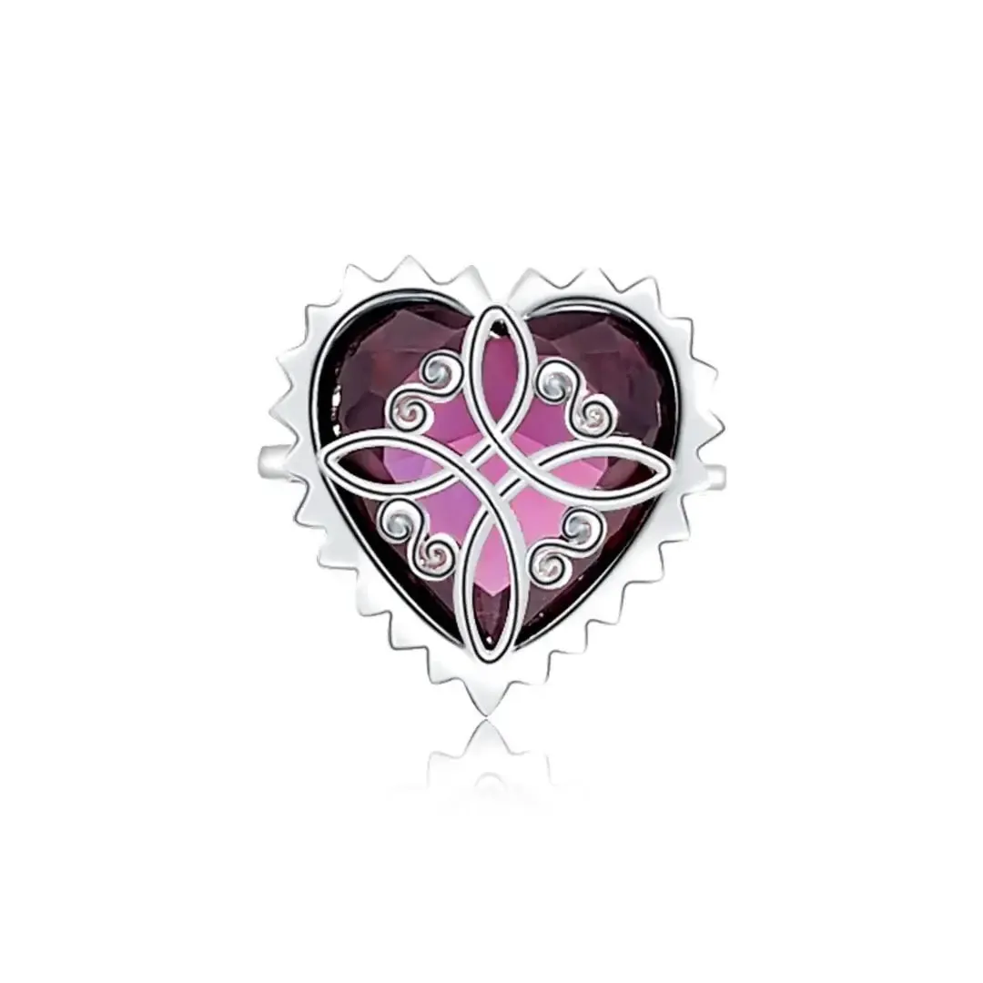 Toñita‘s Ring 925 Sterling Sivler Artificial Purple CZ Diamond Rosary Ring, Designer: Toñita 2024 collection