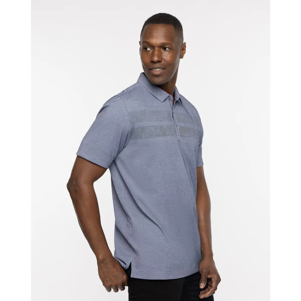 TRAVISMATHEW MENS ONE TO REMEMBER  POLO - HEATHER PEACOAT