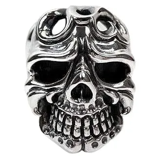 Tribal Tattoo Sterling Silver Skull Ring