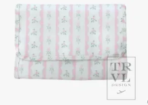 TRVL Design Ribbon Floral Pink Mini Rollup Hanging Bag