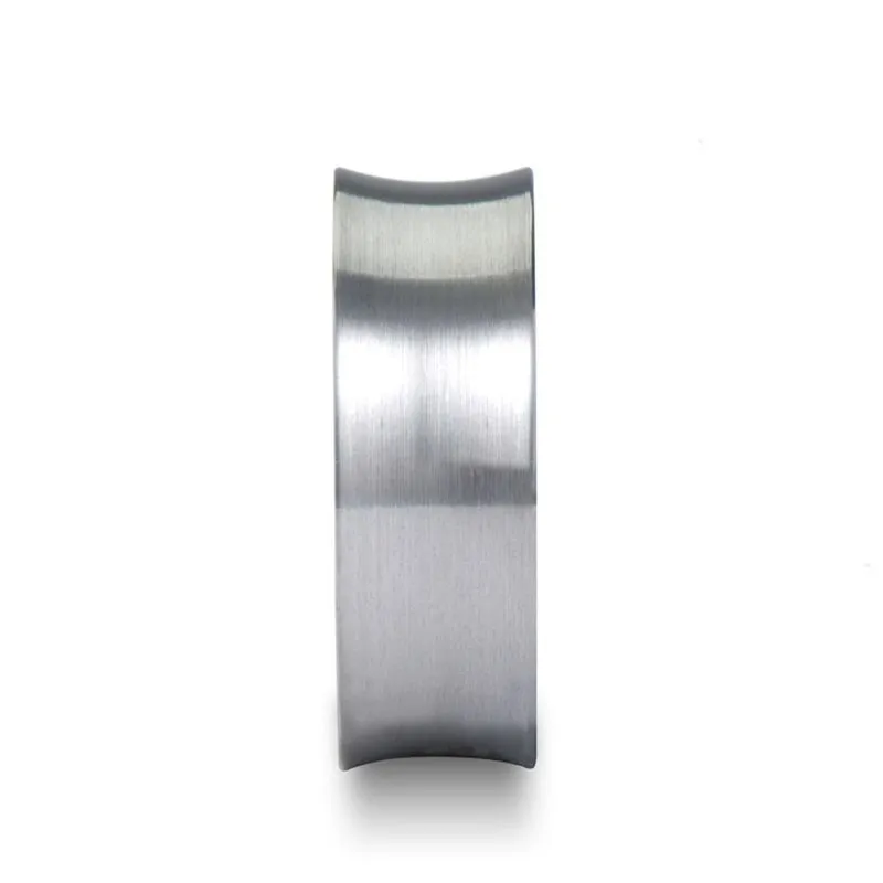 TUCSON | Concave Tungsten Ring Brushed Finish