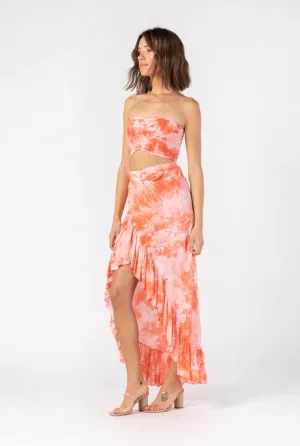 Tulip Wrap Skirt | Coral Smoke