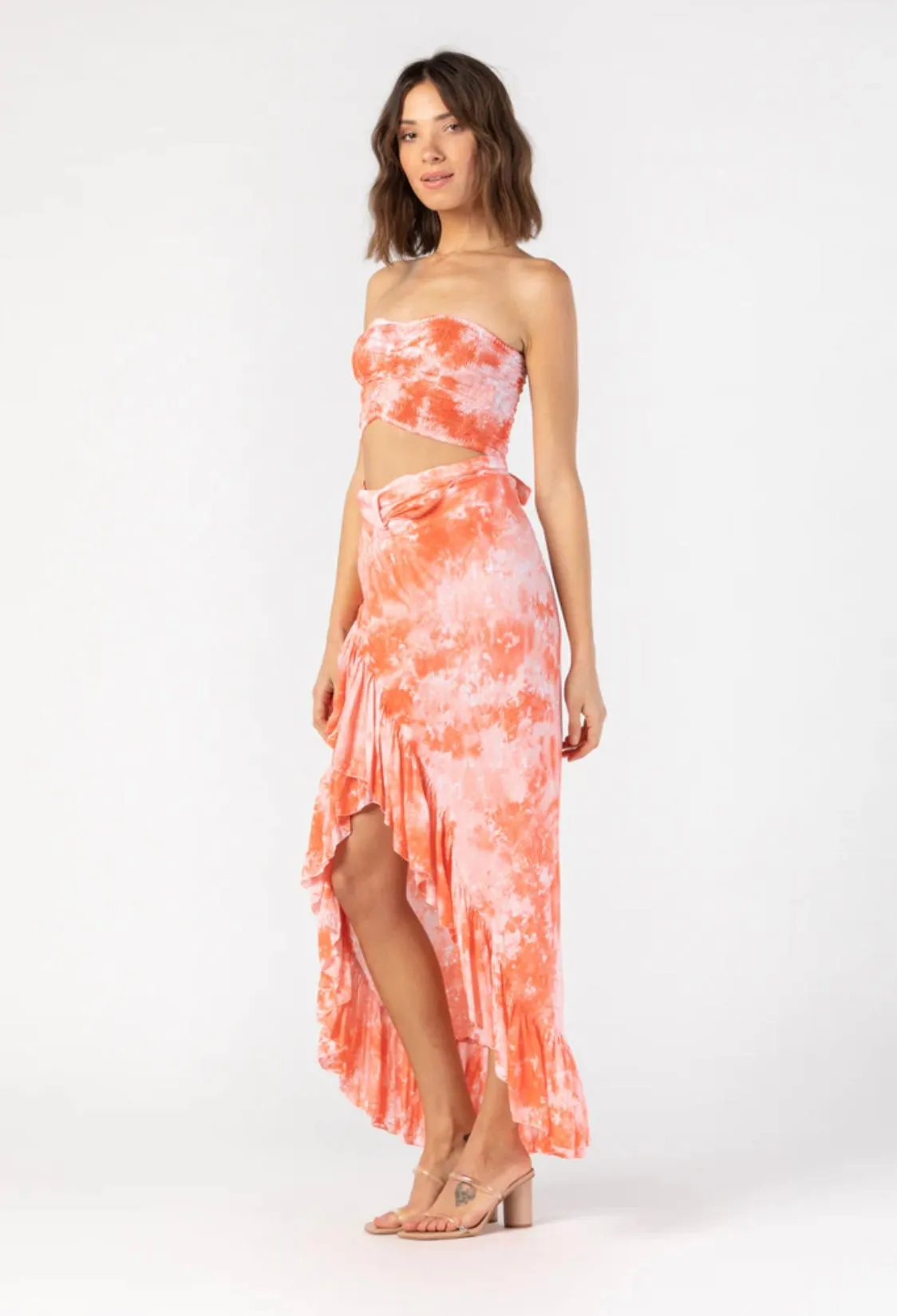 Tulip Wrap Skirt | Coral Smoke