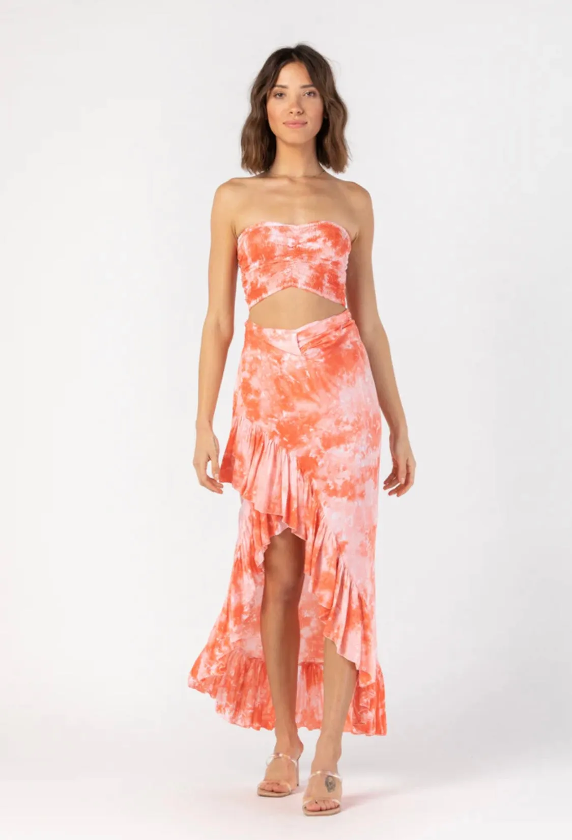 Tulip Wrap Skirt | Coral Smoke