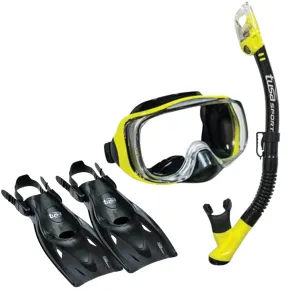Tusa Sport UC3325 Mask and Snorkel   Snorkelling Fins Package