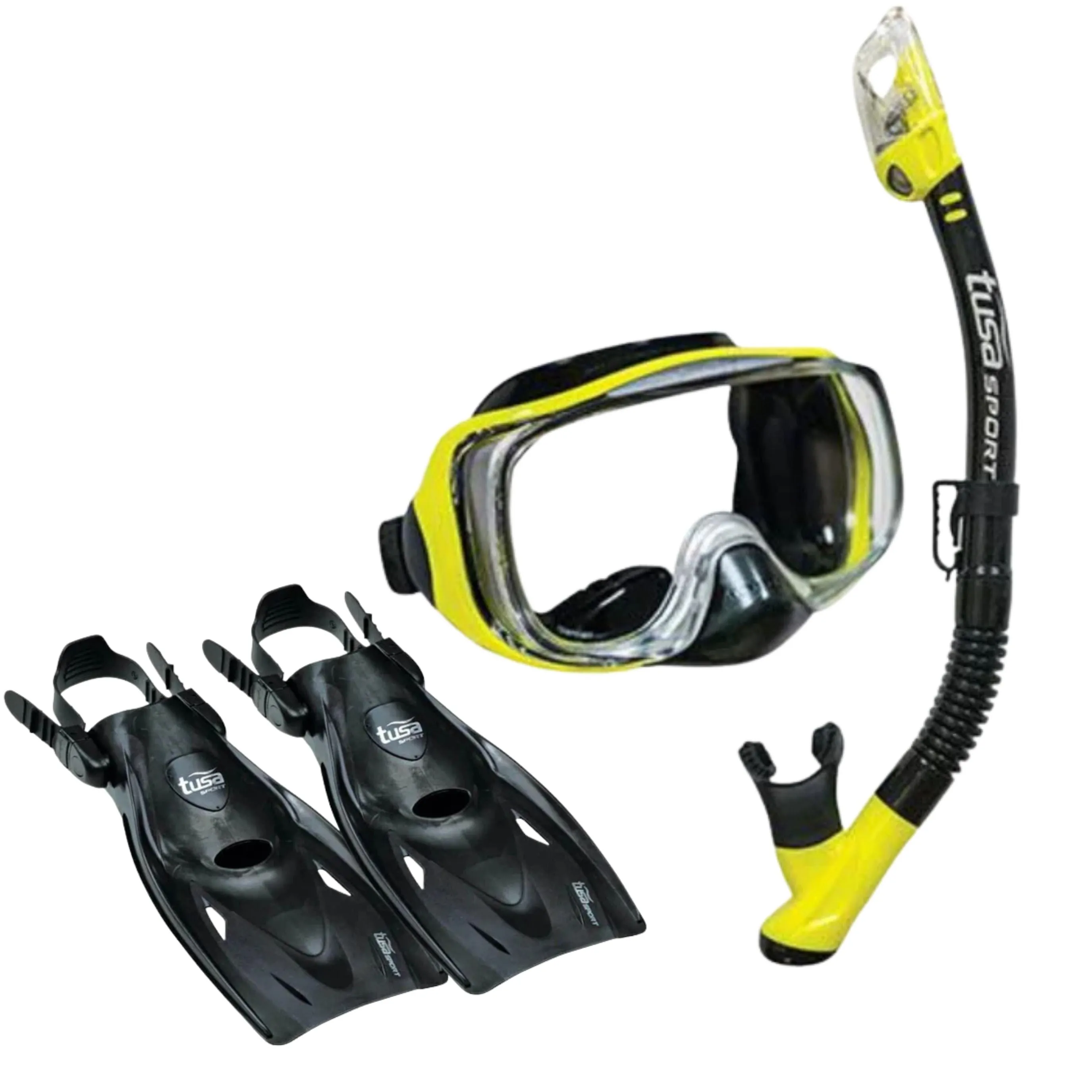 Tusa Sport UC3325 Mask and Snorkel   Snorkelling Fins Package