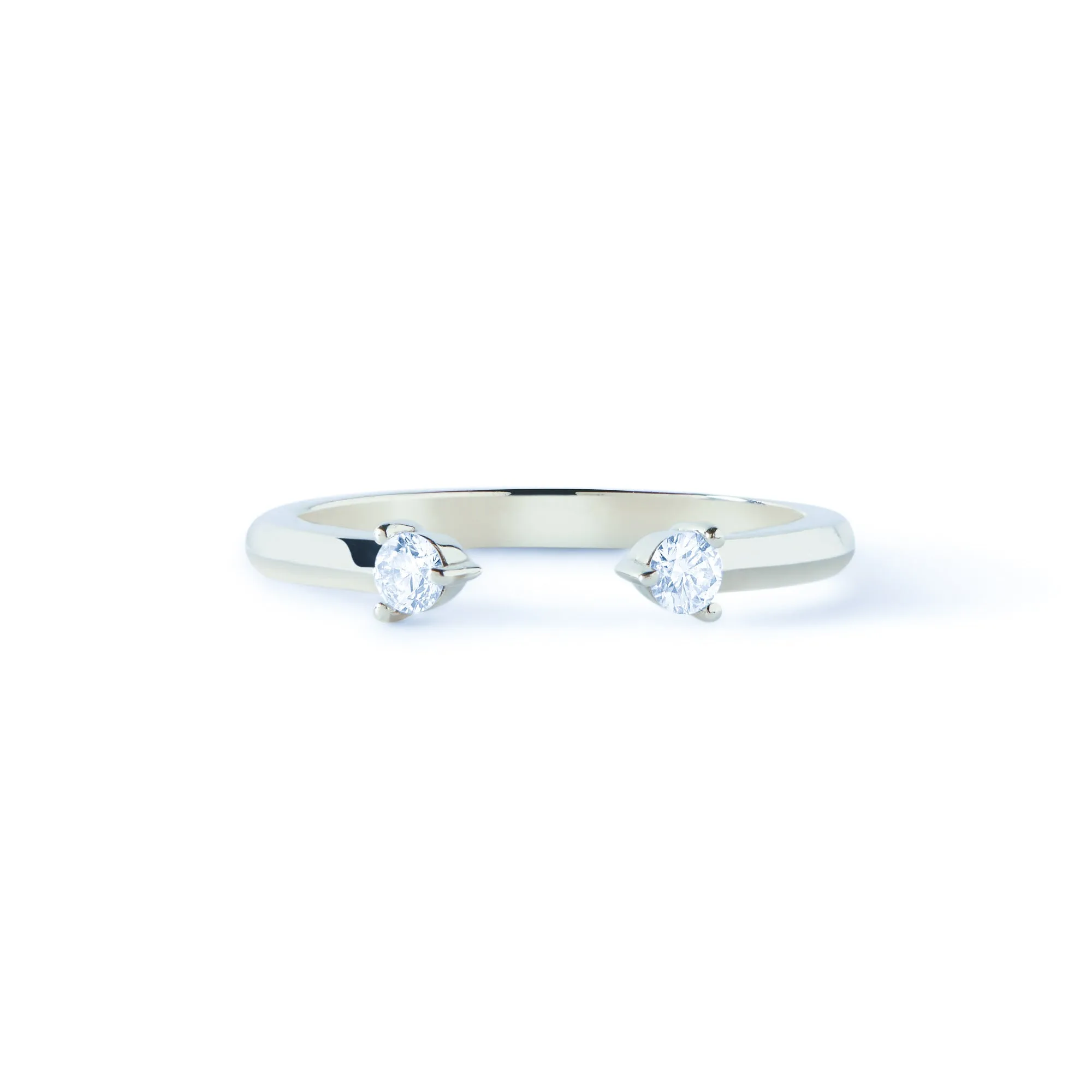 Two Stone Open Ring