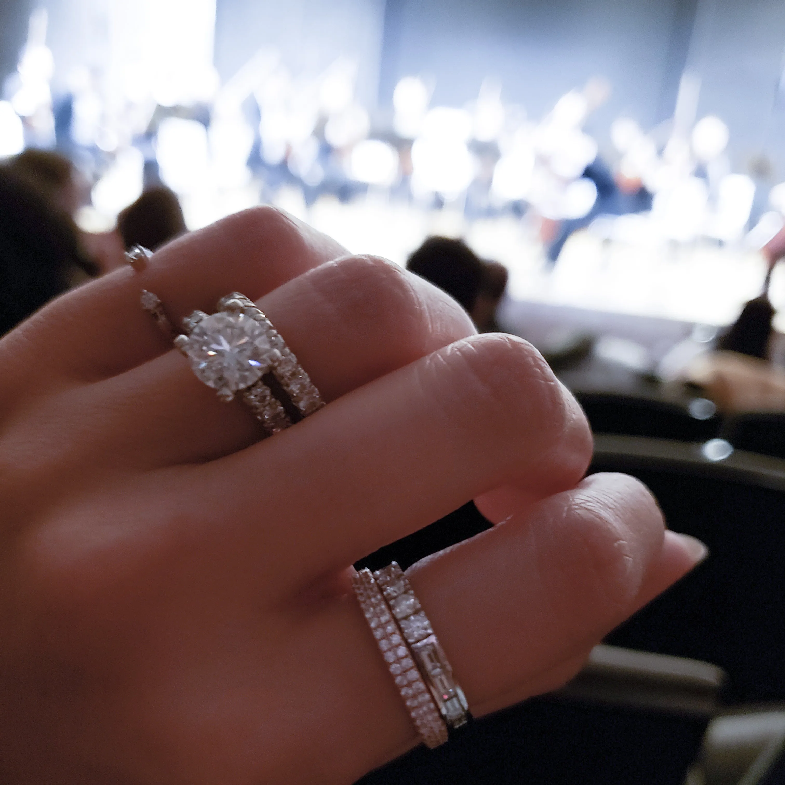 Two Stone Open Ring