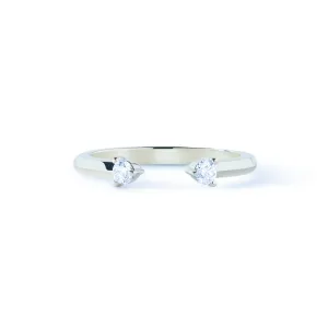 Two Stone Open Ring