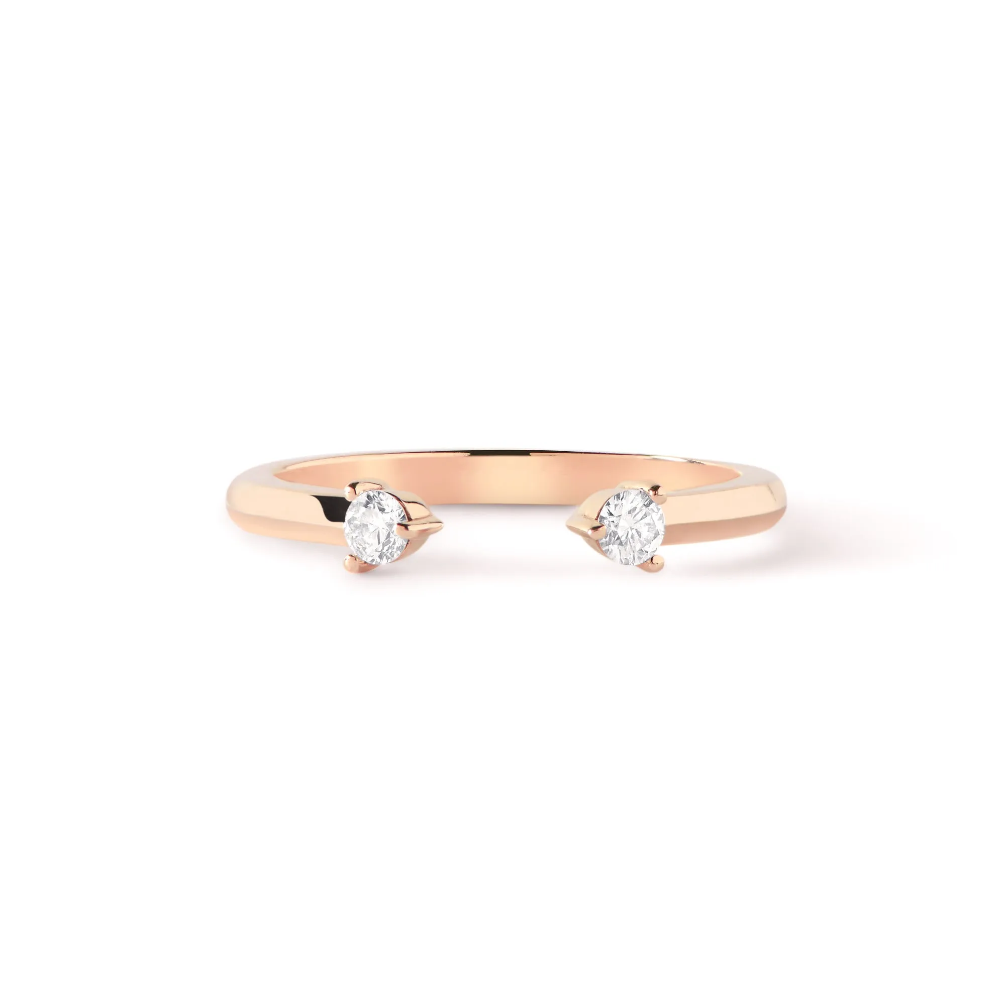 Two Stone Open Ring