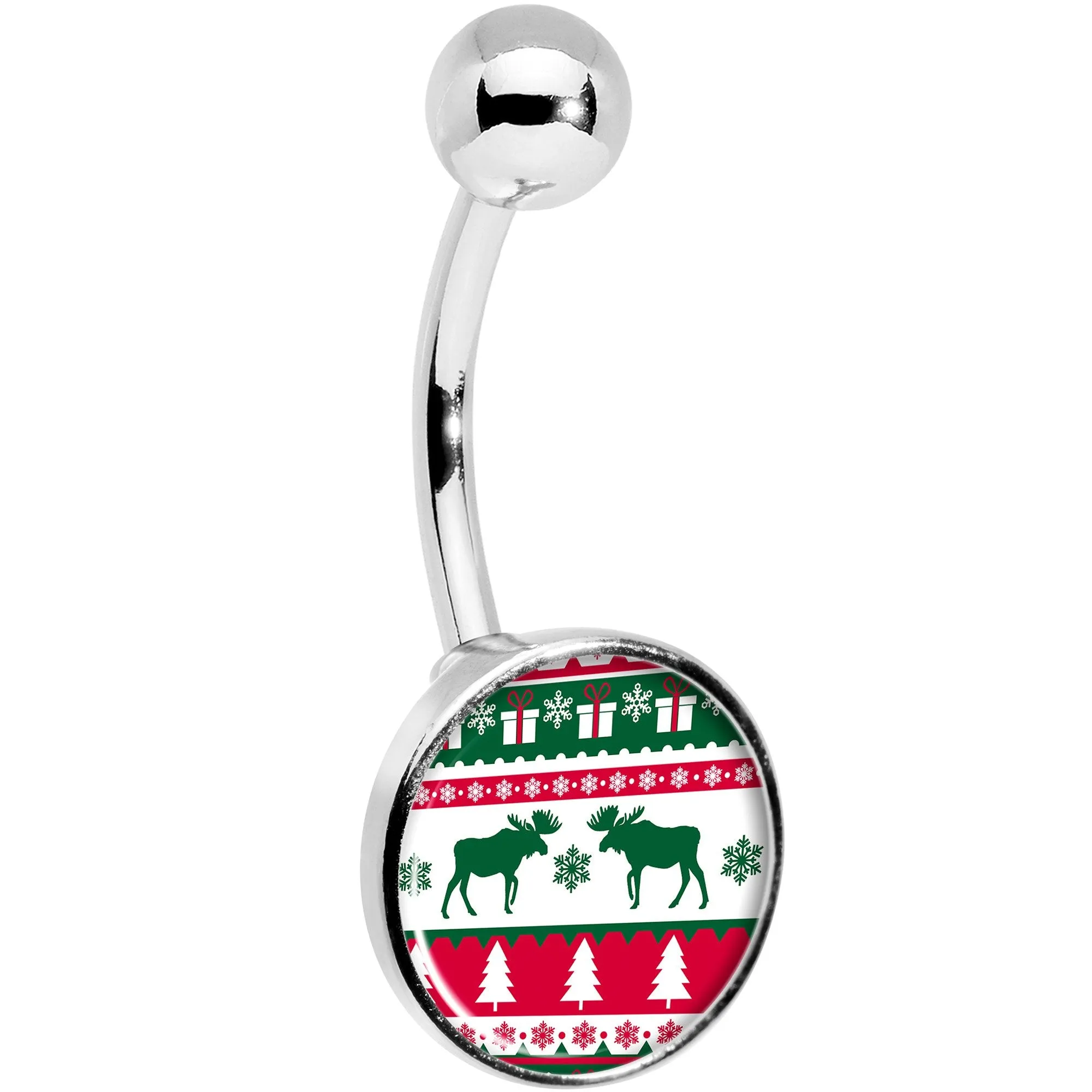 Ugly Christmas Sweater Belly Ring
