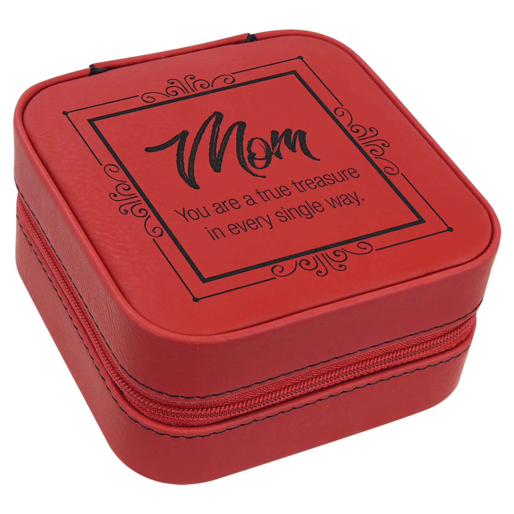 Vegan Leather Travel Jewelry Box