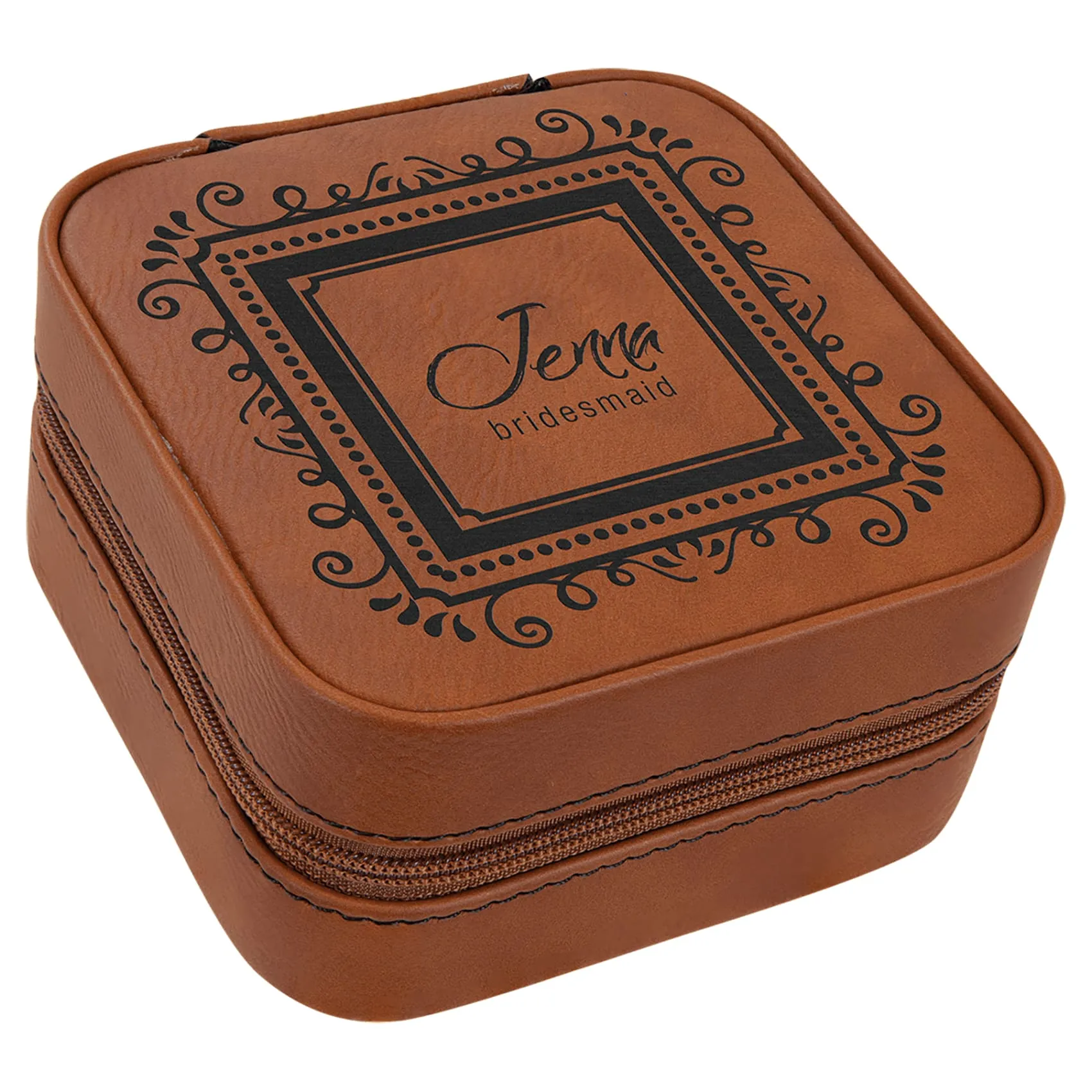 Vegan Leather Travel Jewelry Box