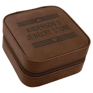 Vegan Leather Travel Jewelry Box