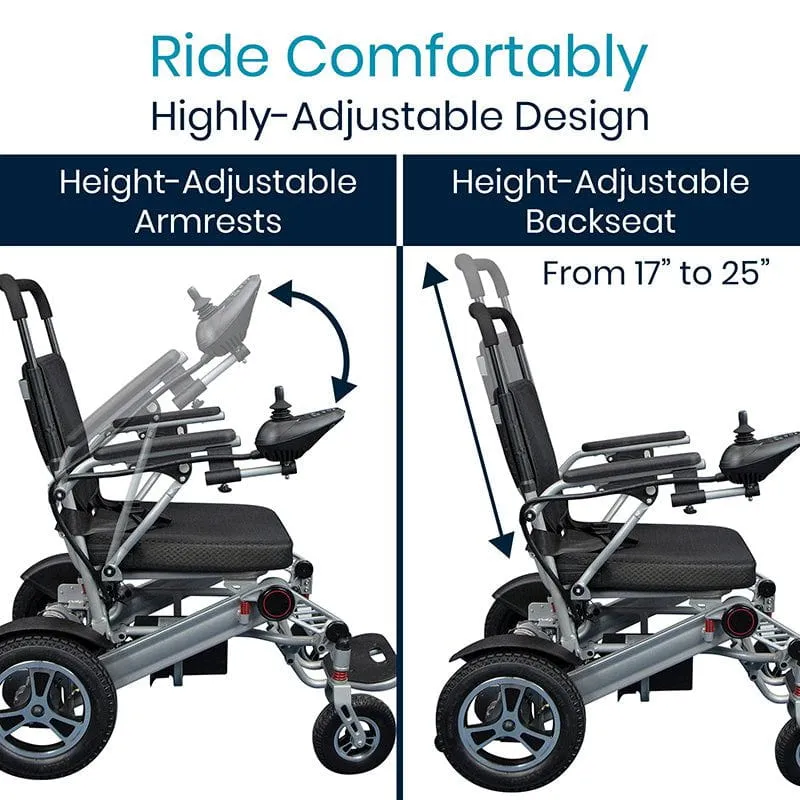 Vive Health Power Wheelchair - Foldable Long Range Transport Aid