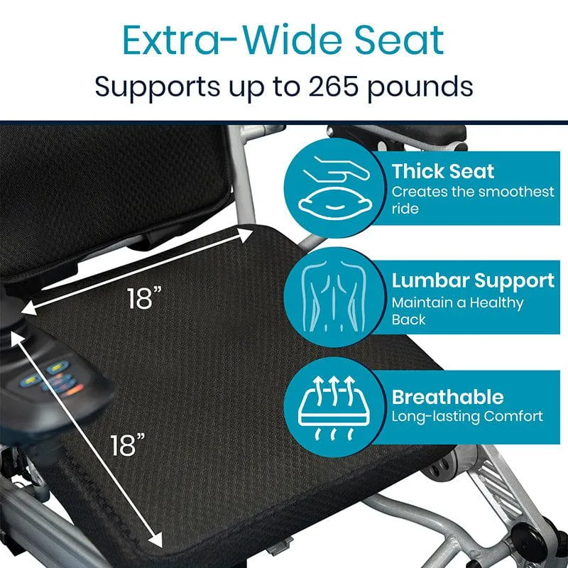 Vive Health Power Wheelchair - Foldable Long Range Transport Aid