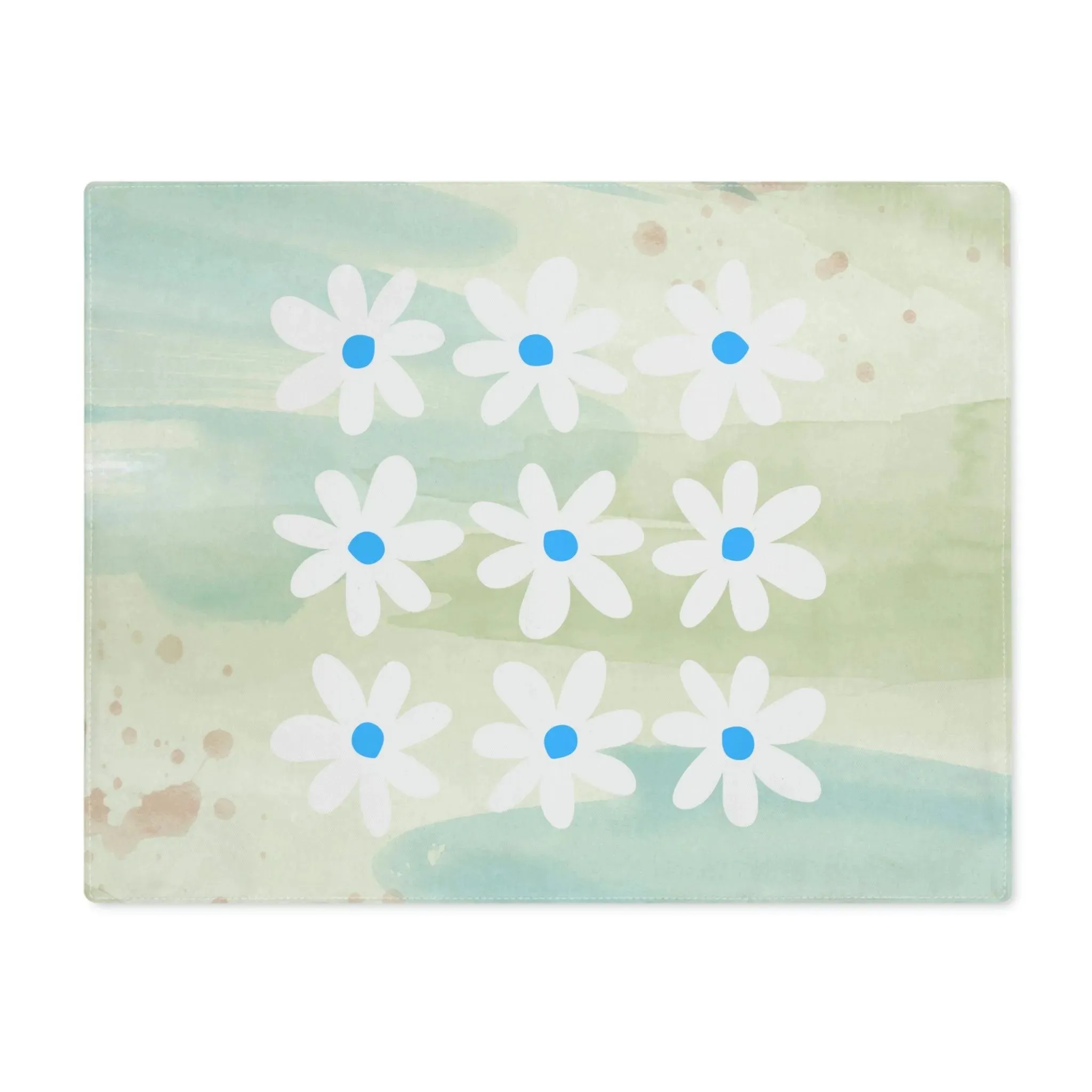White Daisy Watercolor Placemat