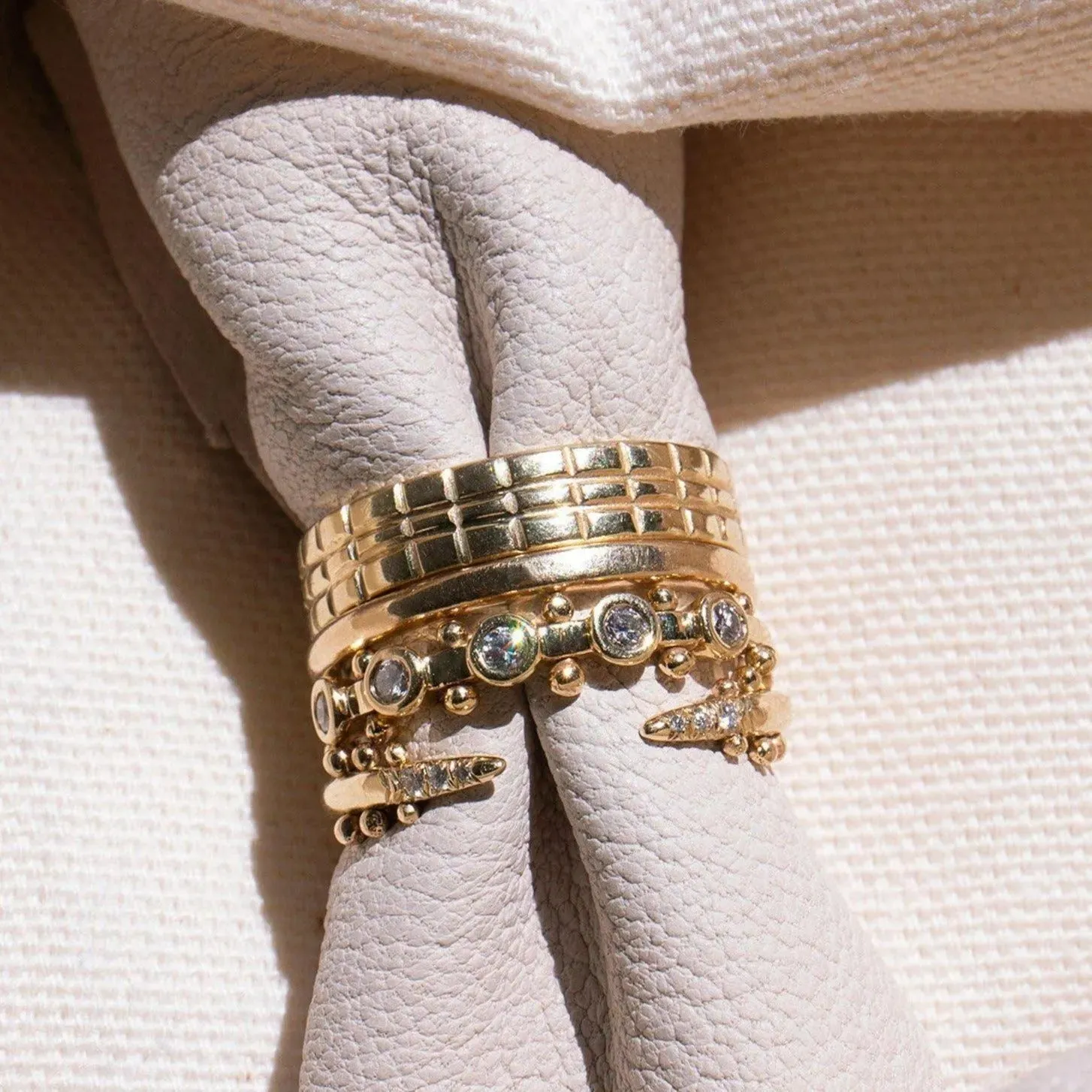 White Diamond Kuli Ring
