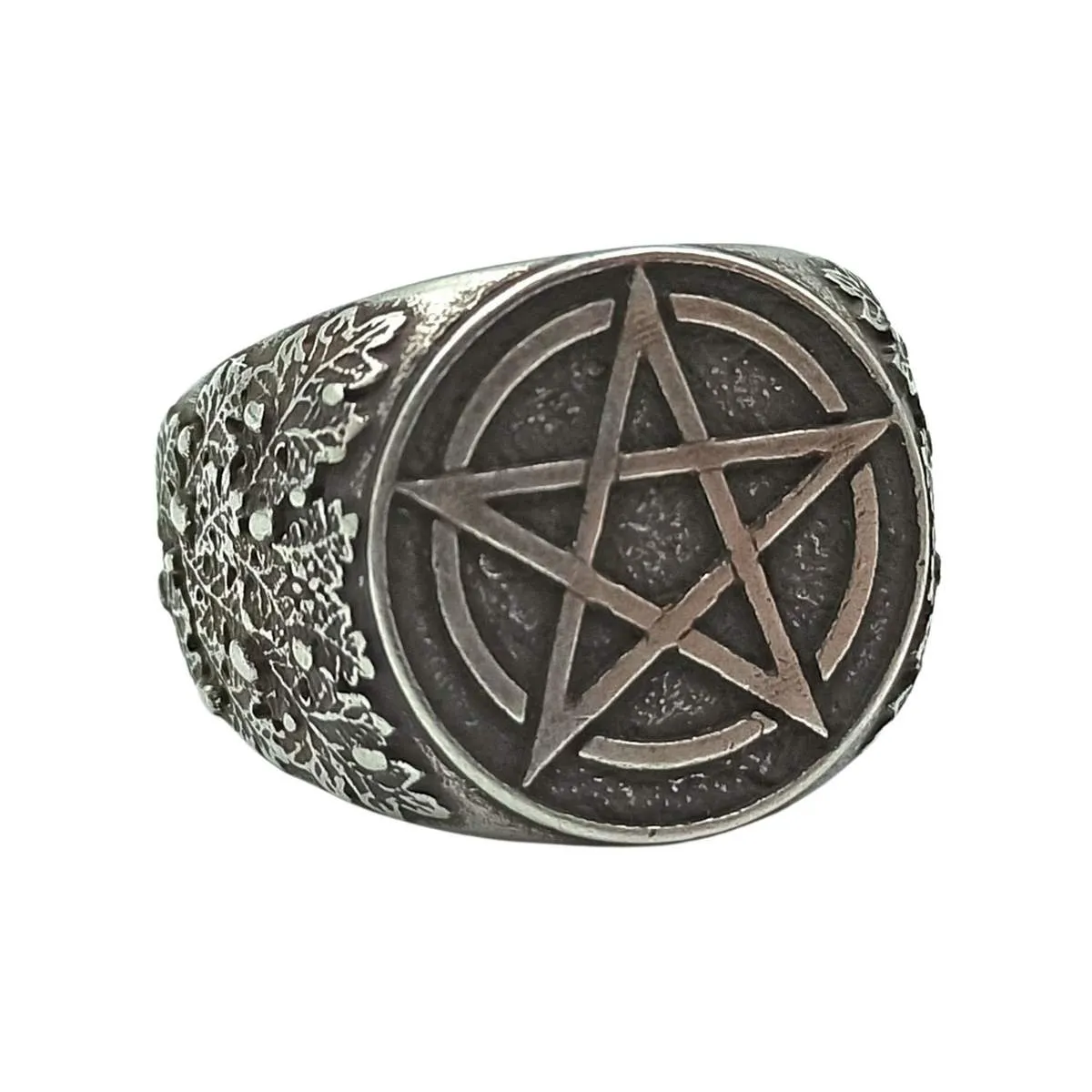 Wiccan pentacle ring from bronze