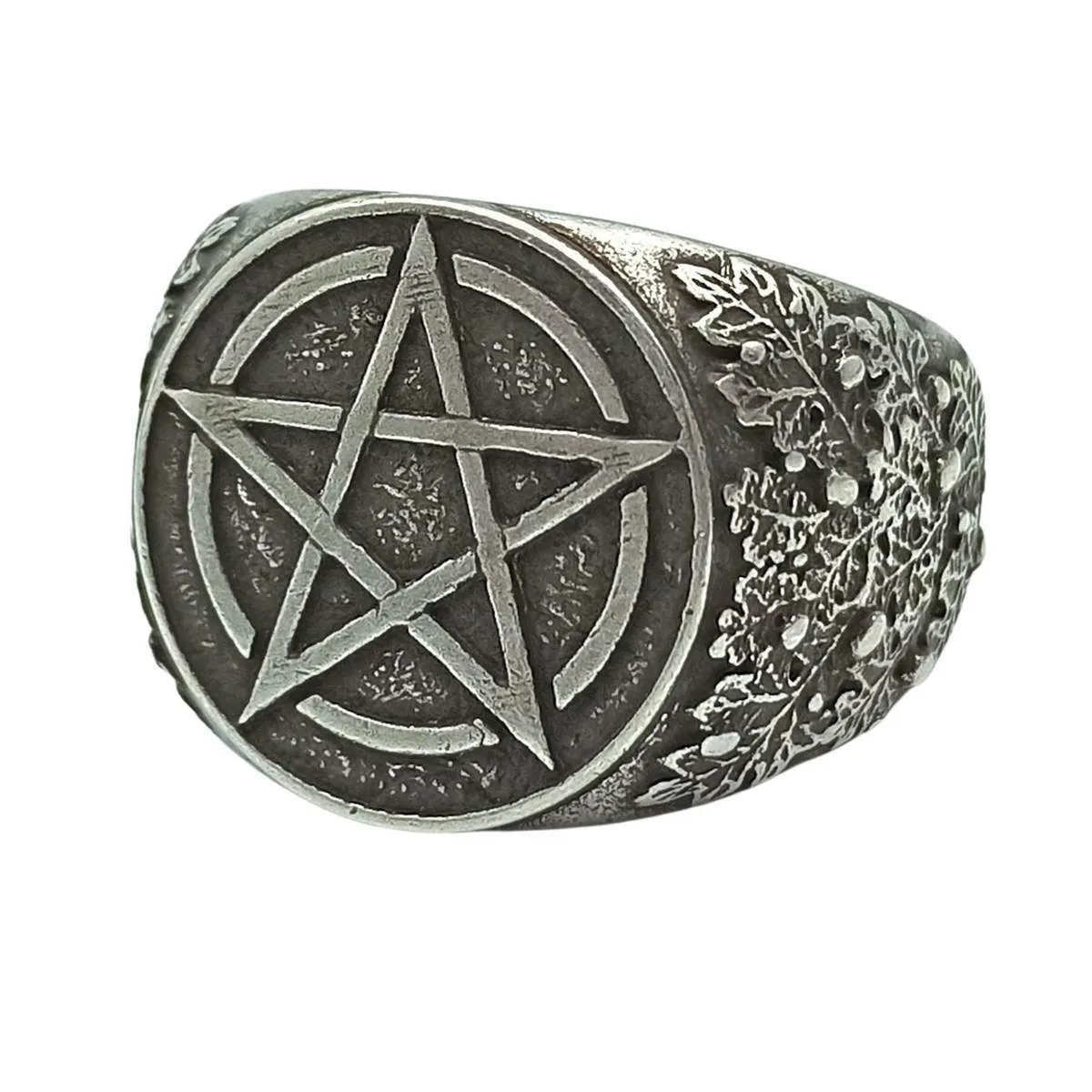 Wiccan pentacle ring from bronze