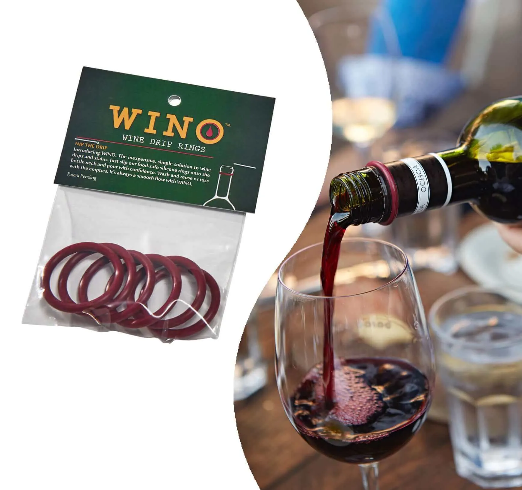 WINO Wine Drip Rings