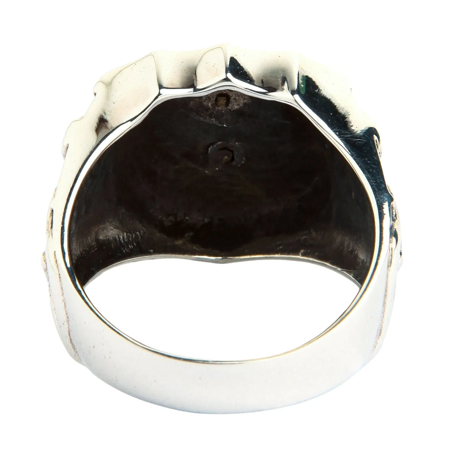 Yellow Gold Fleur De Lis Sterling Silver Medieval Ring